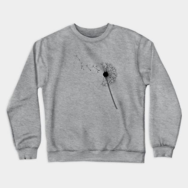 Dandelion Minimalism Crewneck Sweatshirt by susannefloe